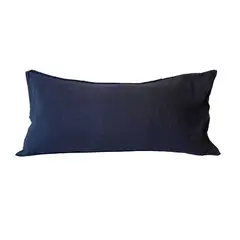 NATURALINO - Cojín Mayo 45x100 Lino Grueso Azul