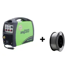 INDURA - Soldadora Mig Mma Tig Compactmig 200a + Rollo 5 kg 1 mm