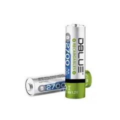 DBLUE - Pack 5 Pilas Recargables AA 2700 mAh