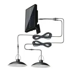 GENERICO - Lampara Solar Doble Colgante 240w Plafon Control