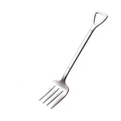GENERICO - Tenedor Horquilla De Acero Inoxidable Para Servir Plateado