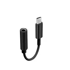 GENERICO - Adaptador Usb-c A Headphone Audifonos Jack 35mm - Negro