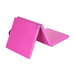 SDFIT - Colchoneta Pleglable XXL Larga Rosada 200 x 60 x 6 cm