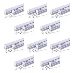 HB LEDS - Pack 10 Tubos LED T5 Con Base 18W 120cm Cálido