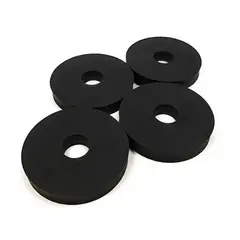 GENERICO - Pack De 4 Gomas Corrientes Negras De 1/2 De Ajuste Grifería