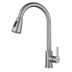 DETODOYMAS - Llave Monomando Lavaplatos Extensible Profesional Niquel