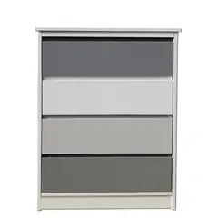 DECORACION CREATIVA - Cajonera 4 C Grafito Gris Minimal