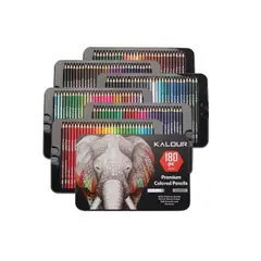 OFERTABKN - Set 180 Lapices Arte Profesional Dibujo Caja Metálica