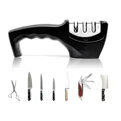 GENERICO - Afilador De Cuchillos Manual De 3 Etapas Piedra Para Afilar