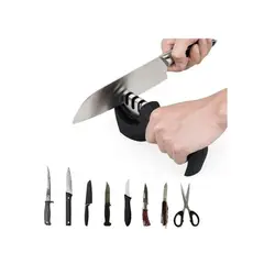 GENERICO - Afilador De Cuchillos Manual De 3 Etapas Piedra Para Afilar