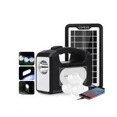 IRM - Estacion Solar Portatil Camping Luz Emergencia Usb Ampolletas Led Panel Kit De Enfoque Figoimport