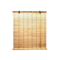 GENERICO - Cortina Persiana Roller Enrollable De Bambú 90x120 Cm Cafe Cafe Claro