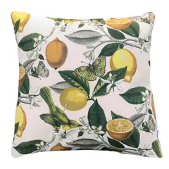 ELIZABETH PEPER - COJIN DECORATIVO LIMONES AMARILLO Y VERDE 60X60 RELLENO.