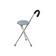 GLOMED - Bastón Con Silla Plegable 3 Patas