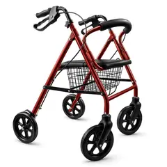 GLOMED - Andador Burro Ortopédico 4 Ruedas - Asiento y Canasto Pro