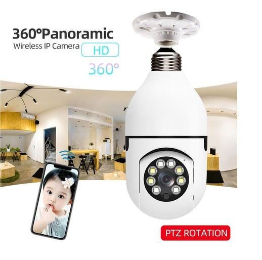 Ampolleta Led Con Camara 360° Hd Wifi