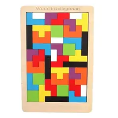 GENERICO - Tetris Madera Portátil Didáctico Grande