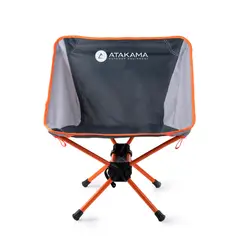 ATAKAMA OUTDOOR - Silla plegable de Camping Lascar GrisNaranjo