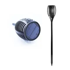 GENERICO - Pack 2 Luces Led Solar Estaca Antorcha Farol Jardín