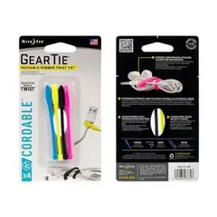 NITE IZE - Pack 4 amarras de goma 7 cm Gear Tie