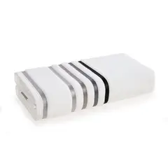 KARSTEN - Toalla de mano 100% algodón 500gr 48x80cm Blanca/Gris