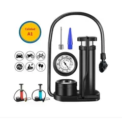 BUSTER - Bombin Inflador Con Medidor De Presión Bici Moto Pelota