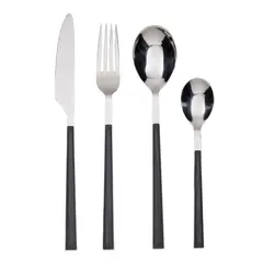 KRONS - Set de Cubiertos de 24 Piezas Acero Inoxidable Stone