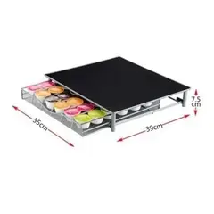 GENERICO - Porta Cápsulas De Café Organizador Estante Cajón 36u