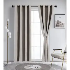 ANGELES DEL HOGAR - Cortinas Blackout 2 Piezas 140x230 Cm Beige claro