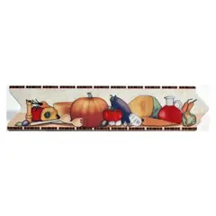 DECORALIA - Pack 3 unidades LISTEL COCINA HUERTO 8,5X33cm