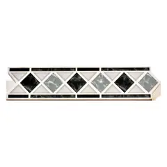 DECORALIA - Pack 4 unidades LISTEL ROMBO GRIS 5,5x26cm