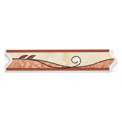 DECORALIA - Pack 4 unidades LISTEL RODAS BEIGE 5X26cm