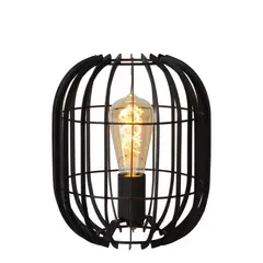 BOSCO - LAMPARA DE MESA REDA NEGRO 1xE27 OVALADA - Negro