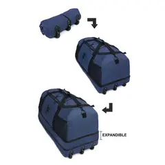 F LA MALETA DE CHILE - Bolso Goliat enrollable azul 130 ltrs