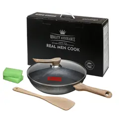 AMERCOOK - Wok Aluminio Forjado Korea Gold de 30 cms.
