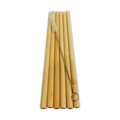 PLANTB - Set de 6 Bombillas de Bambu + Limpiador -