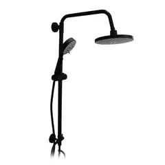 STRETTO - Columna De Ducha Grifo Plato Llave Modelo Venti Negro Mate