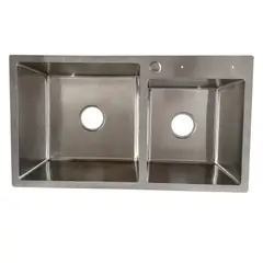 MODERN SPACE - Lavaplatos 80x45 Cm Delux Acero Inoxidable 2mm