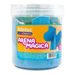 ADETEC - Arena Mágica 450 g + 6 Moldes Animalitos Color Azul