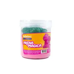ADETEC - Arena Mágica 450 g + 6 Moldes Animalitos Color Rosado