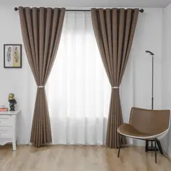 ANGELES DEL HOGAR - Juego Cortinas Blackout 2 Piezas 140x230 Cm Cafe