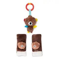 DIONO - Almohadilla para Arnés con Juguete Multisensorial Baby - Oso