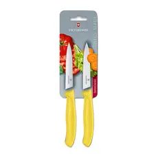 VICTORINOX - Juego Cuchillos Verdura color Amarillo. Hoja 10 cm.