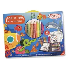 ARTEL - Set De Colorear 60 Piezas Bajo el Mar