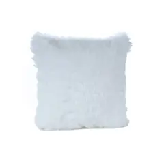 GENERICO - Cojín Sensaciones Blanco Piel Sintética 45x45 cm Máxima Design