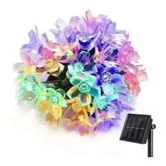 GENERICO - Luces Guirnalda Solar Flor 30 Led 5 Metros Multicolor