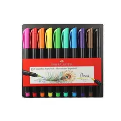 FABER-CASTELL - MARCADORES SUPERSOFT FABER CASTELL 10 COLORES