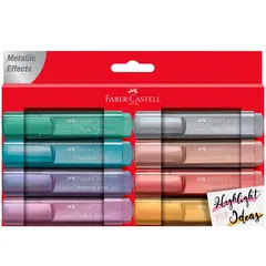 FABER-CASTELL - Destacadores Faber Castell Metálico 8 Colores