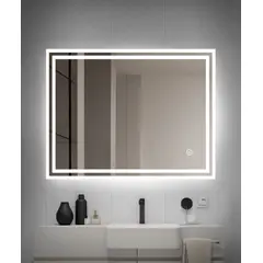 DTD - Espejo Baño con Luz Led Desempañador Eléctrico y Touch Control 100x80cm