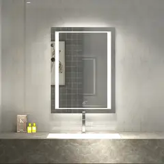 DTD - Espejo Baño con Luz Led más Desempañador Electrico y Touch Control 90x75cm